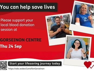 People giving blood