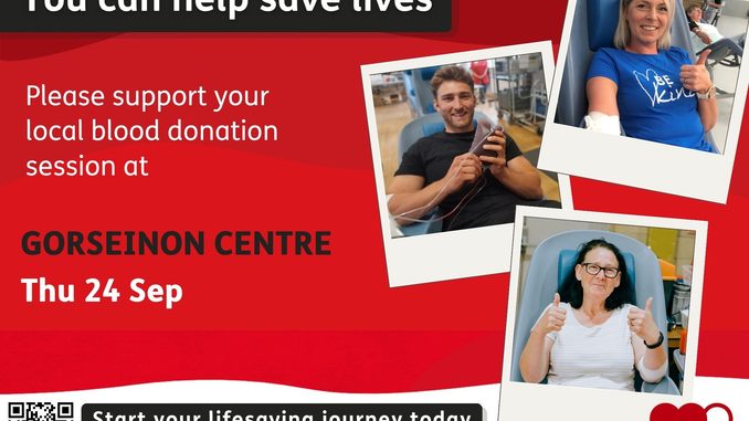 People giving blood